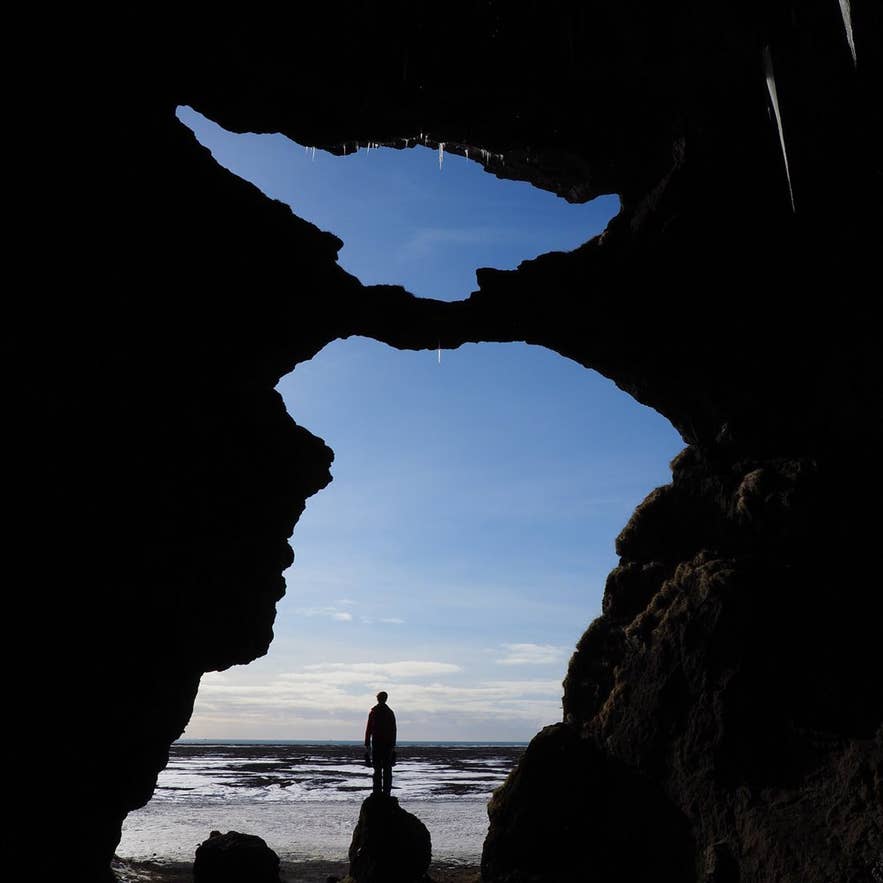 The Yoda Cave in Hjorleifshofdi mountain in Iceland The Yoda Cave in Hjorleifshofdi mountain in Iceland