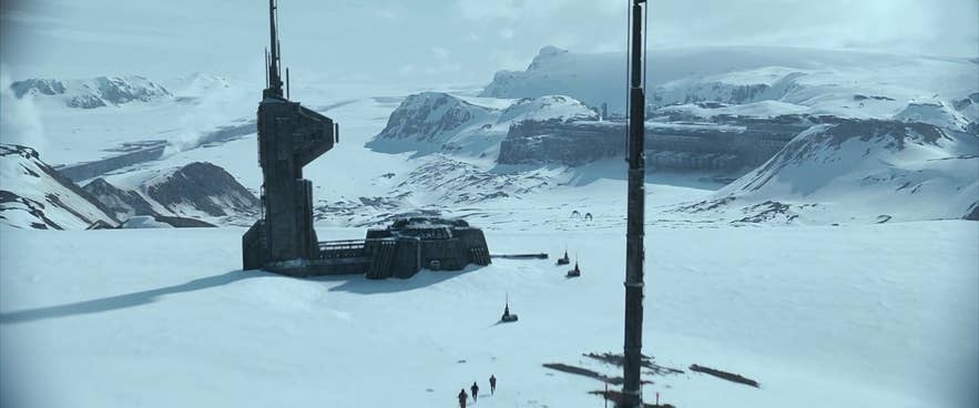 The entrance to Starkiller Base in Star Wars: The Force Awaknes, filmed in Iceland The entrance to Starkiller Base in Star Wars: The Force Awaknes, filmed in Iceland