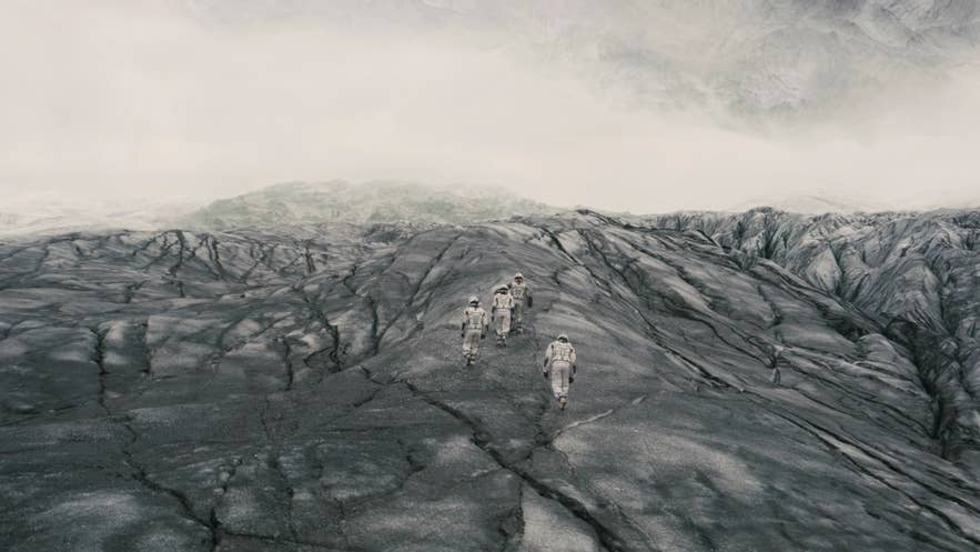 Svinafellsjokull glacier represent the ice planet visited in the movie Interstellar, filmed in Iceland Svinafellsjokull glacier represent the ice planet visited in the movie Interstellar, filmed in Iceland
