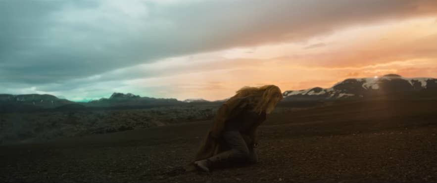 Superhero scene filmed in Iceland highlands volcanic landscape for Supergirl. Superhero scene filmed in Iceland highlands volcanic landscape for Supergirl.
