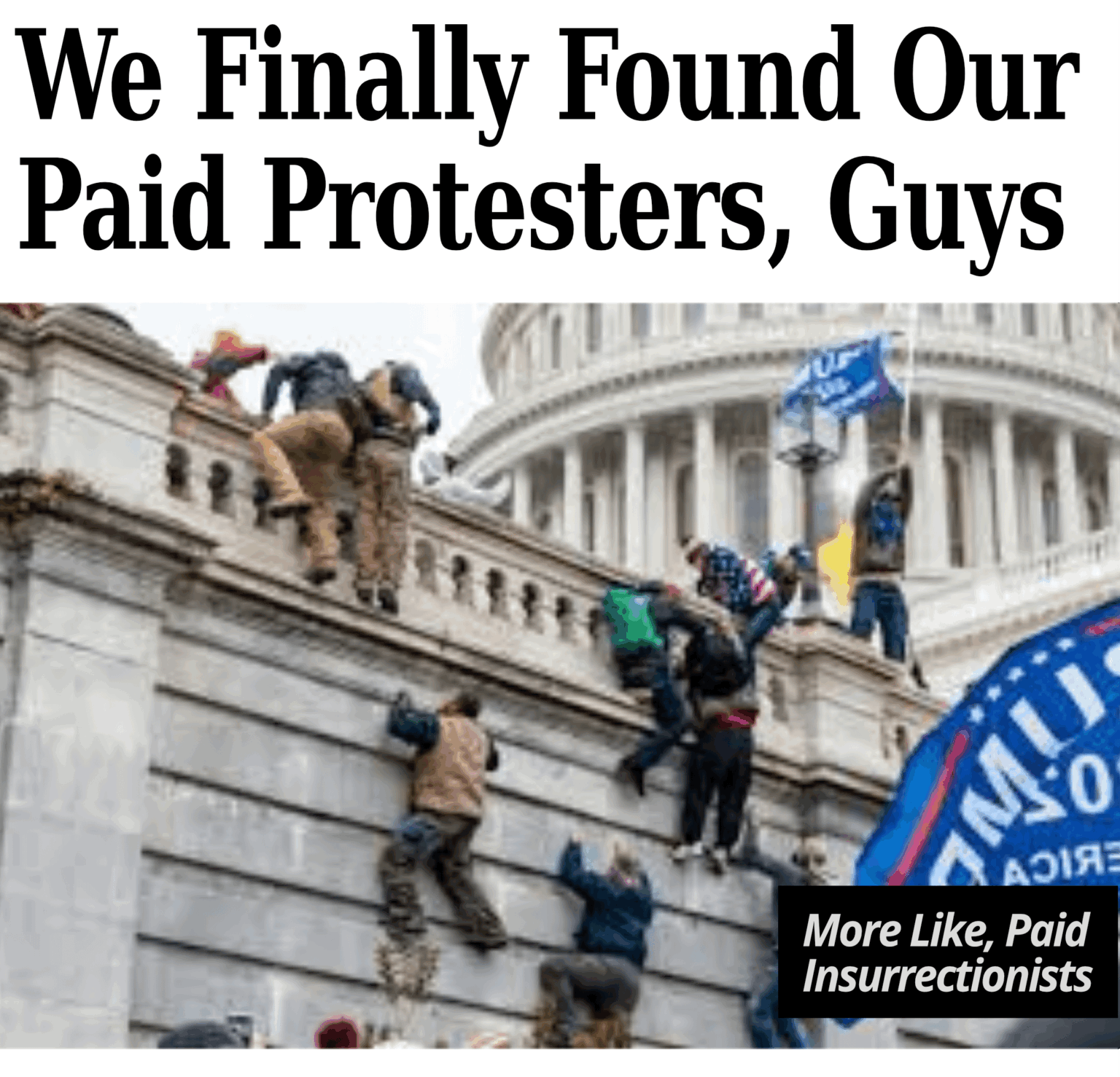 Finally Found Our Paid Protesters Cough Cough Insurrectionists