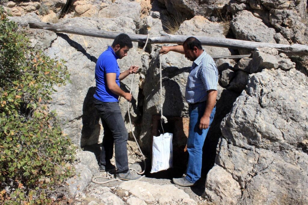 No electricity needed for cave-aged cheese of Eastern Türkiye Residents in Ayranpinar village in the Kemah district of Erzincan preserve their cheese in ice caves that have been used for centuries. Erzincan, Türkiye, May 22, 2026. (IHA Photo)