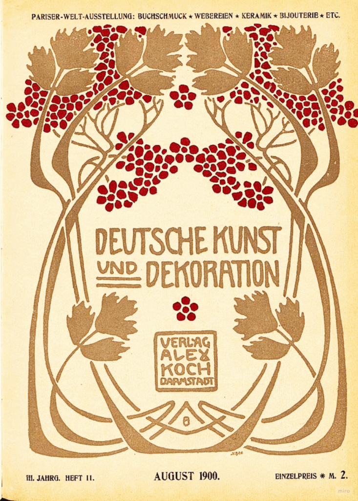 Paul Bürck's covers for German art and decoration - Art Nouveau, 1899-1901
