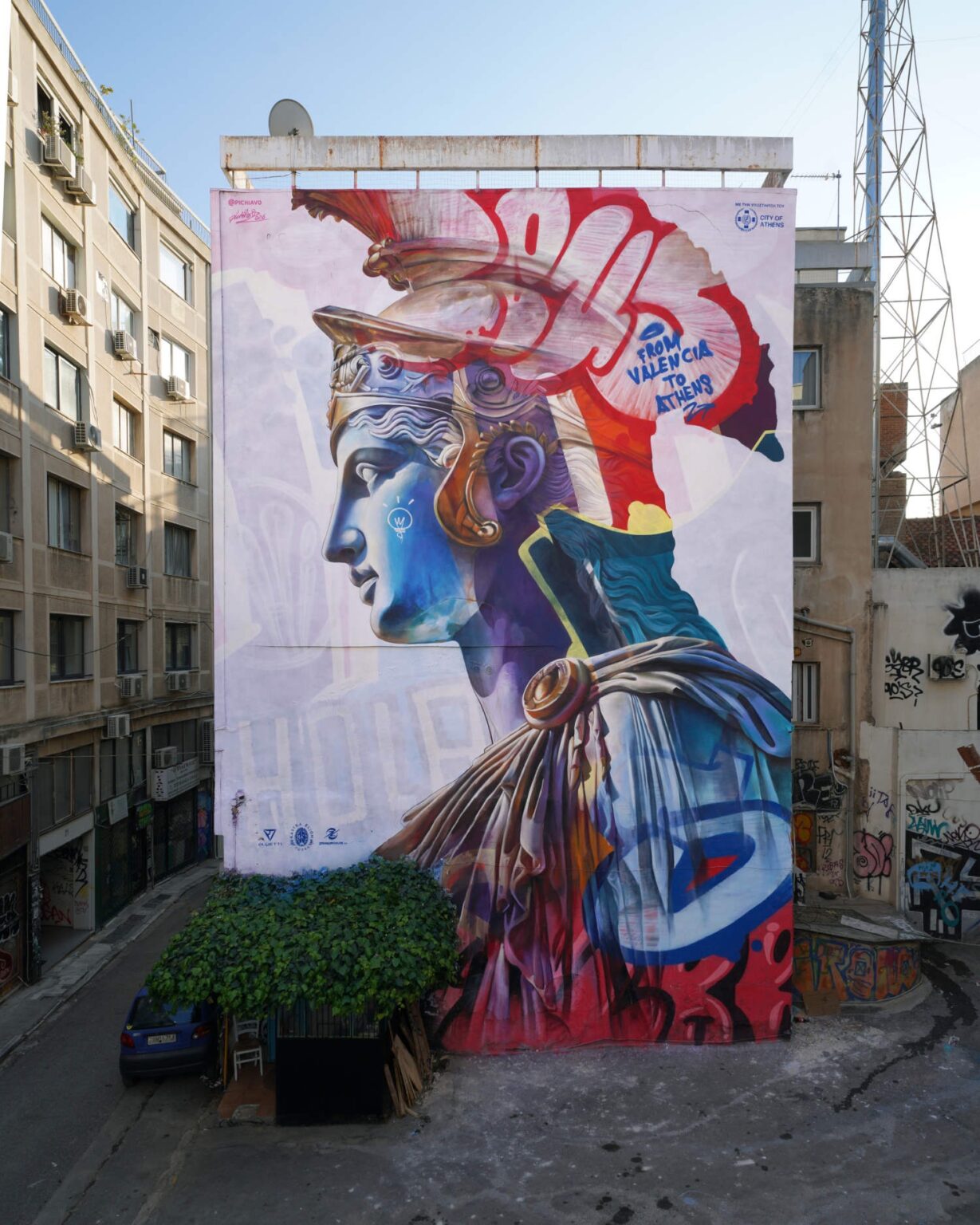 PichiAvo Athens Mural | An Offering to Athens