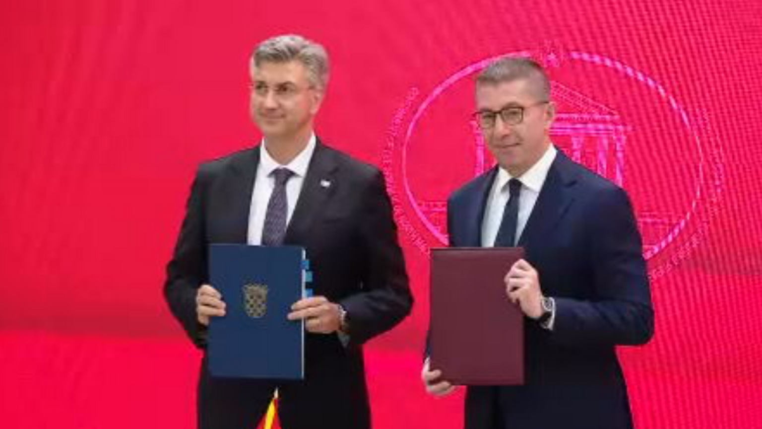 HRT: Prime Minister Andrej Plenković makes an official visit to North Macedonia INA