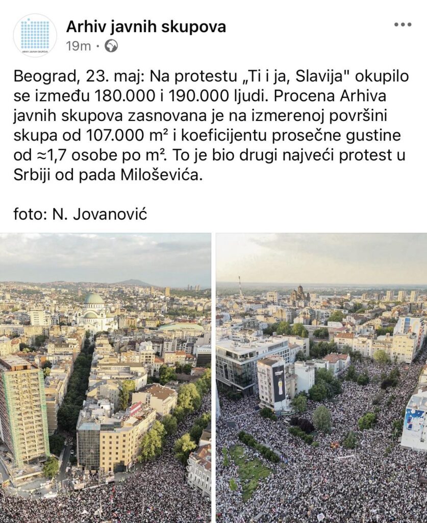 The archive of public gatherings with an assessment is also out