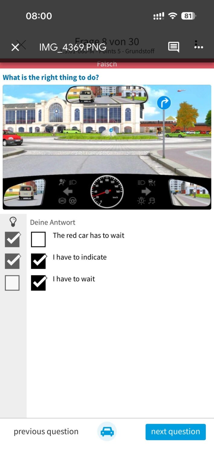 Need some help understanding this exercise on driving school card