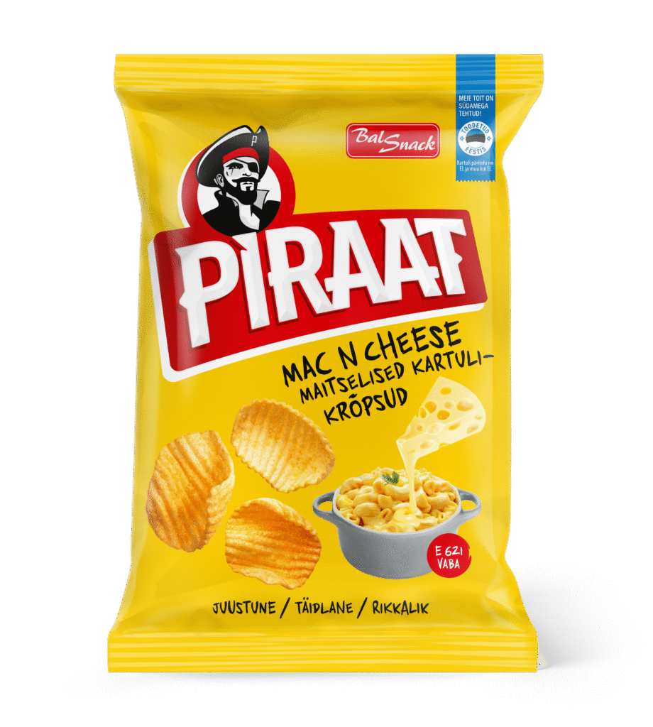 In which Tallinn store can you buy mac n chees pirate chips?