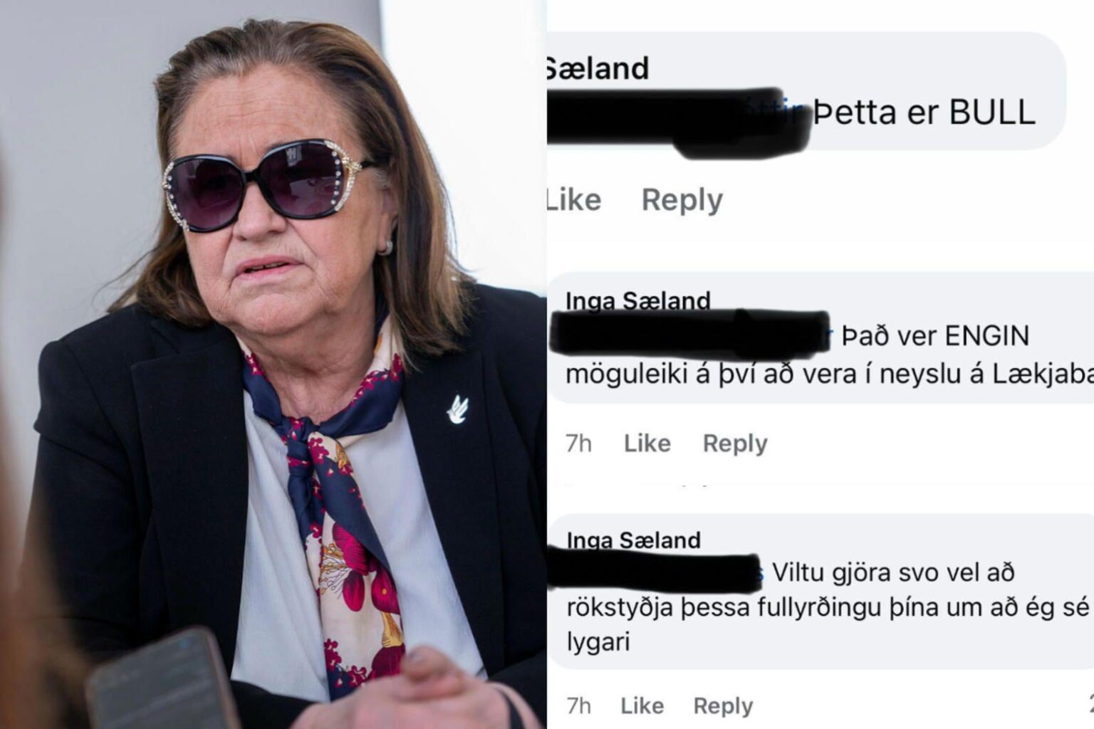 Inga doesn't like the comment system: "This is BULL"
