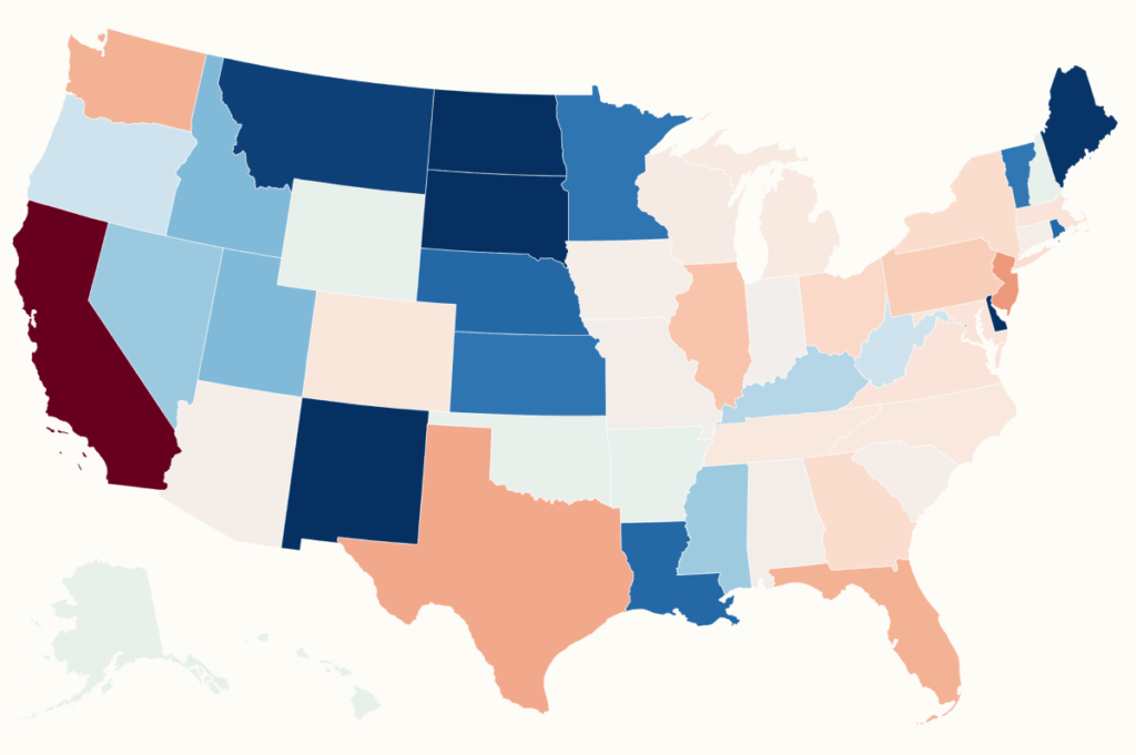 Map shows US states suffering most layoffs in 2026