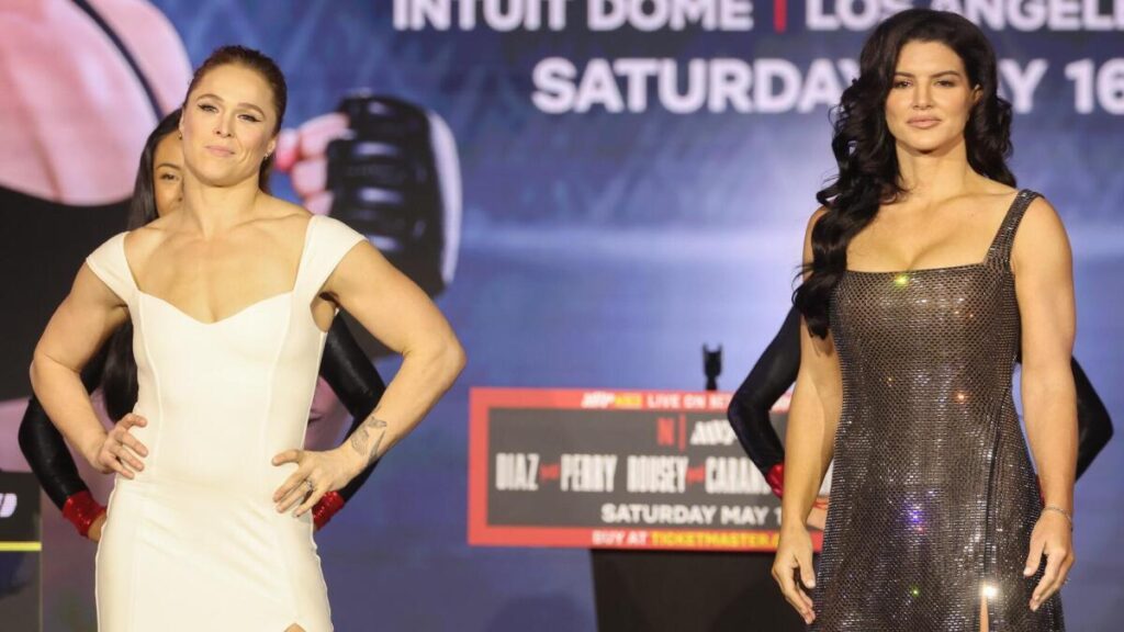 Ronda Rousey vs. Gina Carano odds, picks, betting predictions, best sportsbook promos, Saturday MMA fight card Ronda Rousey vs. Gina Carano odds, picks, betting predictions, best sportsbook promos, Saturday MMA fight card