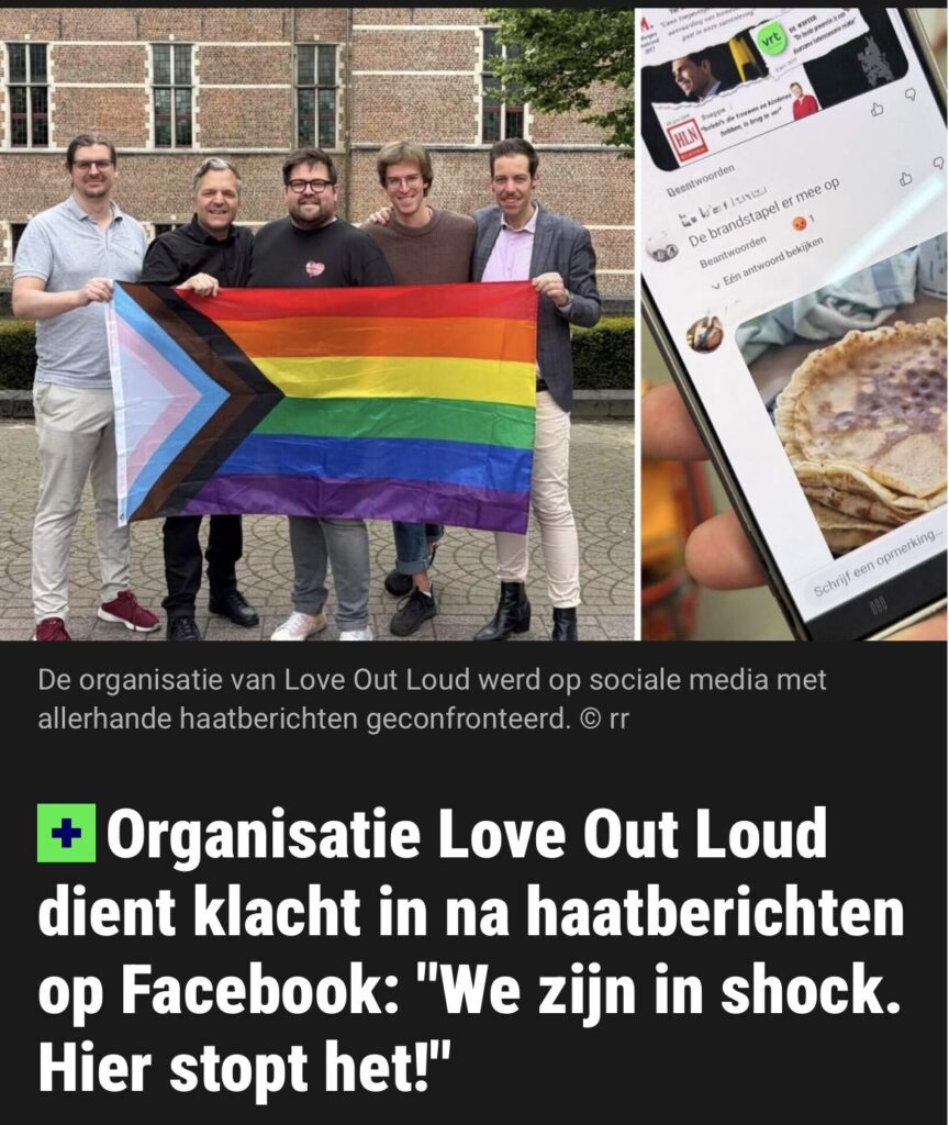 Organization Love Out Loud files a complaint after hate messages on Facebook: "We are in shock. It stops here!"