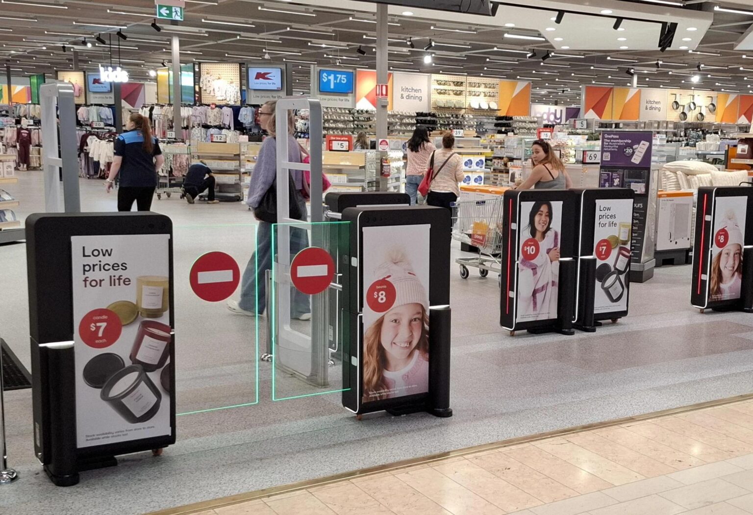 New entry barriers at Kmart Eastland