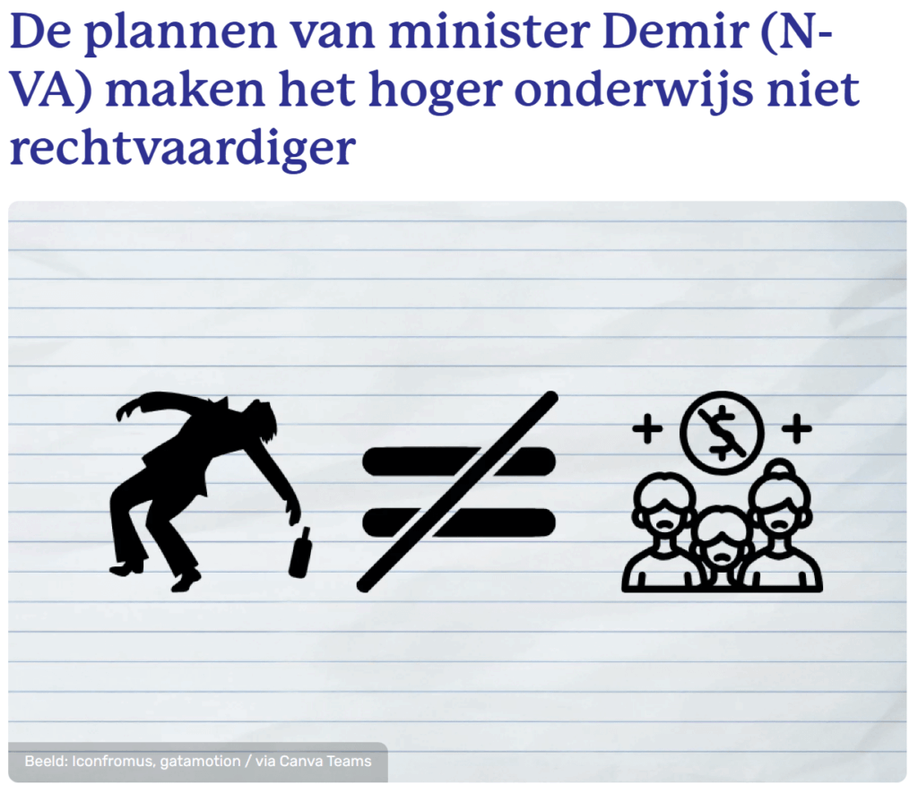 Minister Demir's (N-VA) plans do not make higher education more equitable