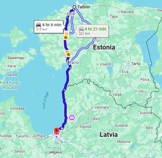 How do you go from Tallinn to Riga?