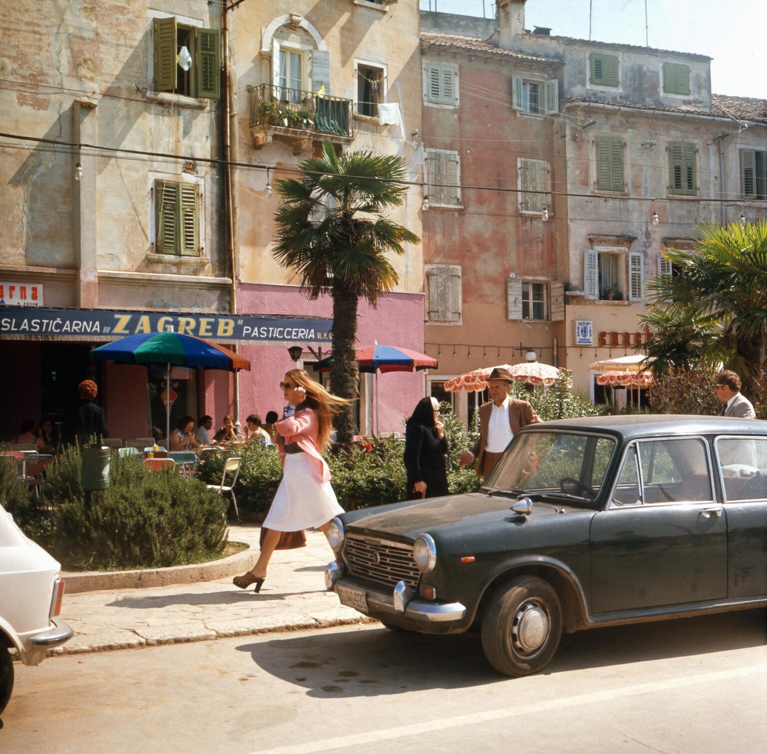 A street scene on the Istria peninsula in Croatia. (1975)