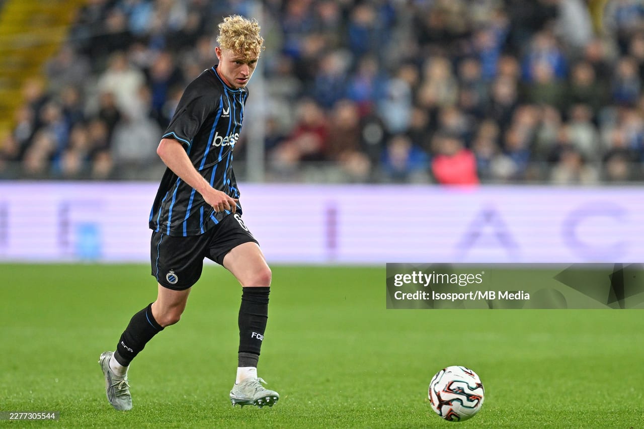 Joaquin Seys of Club Brugge during the 2025-26 Jupiler Pro League season
