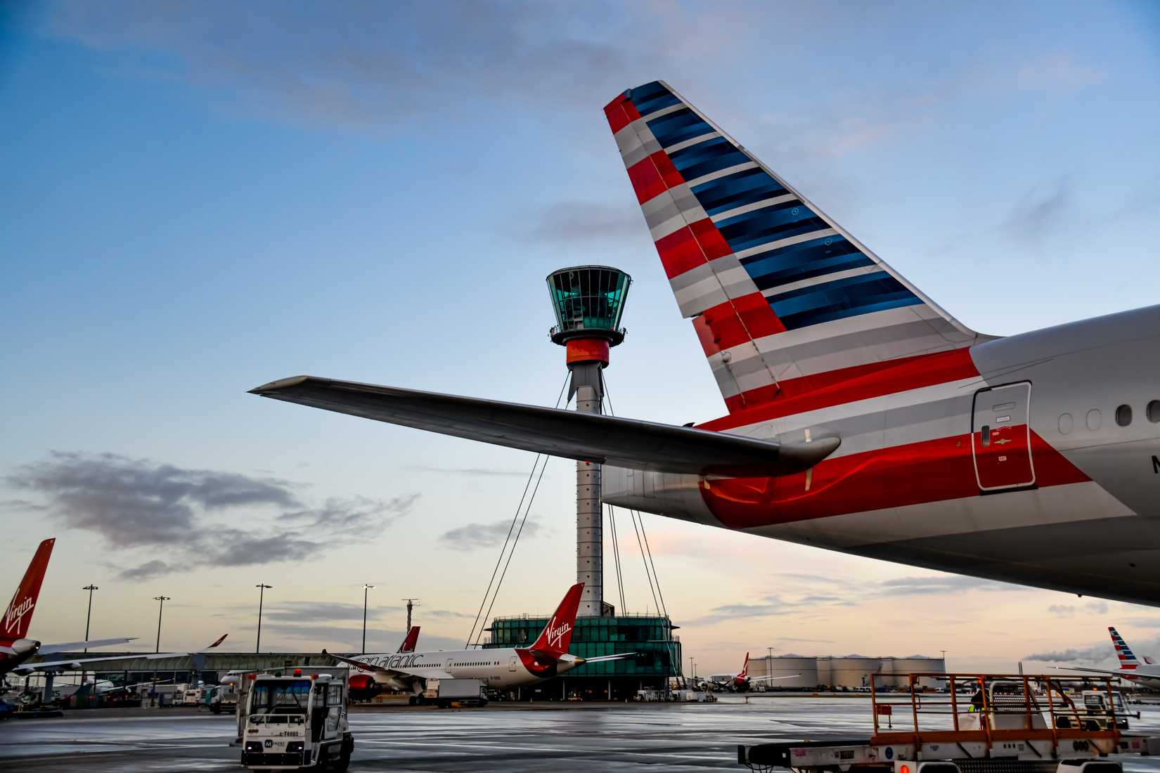American Airlines Boeing 777 Parked At LHR