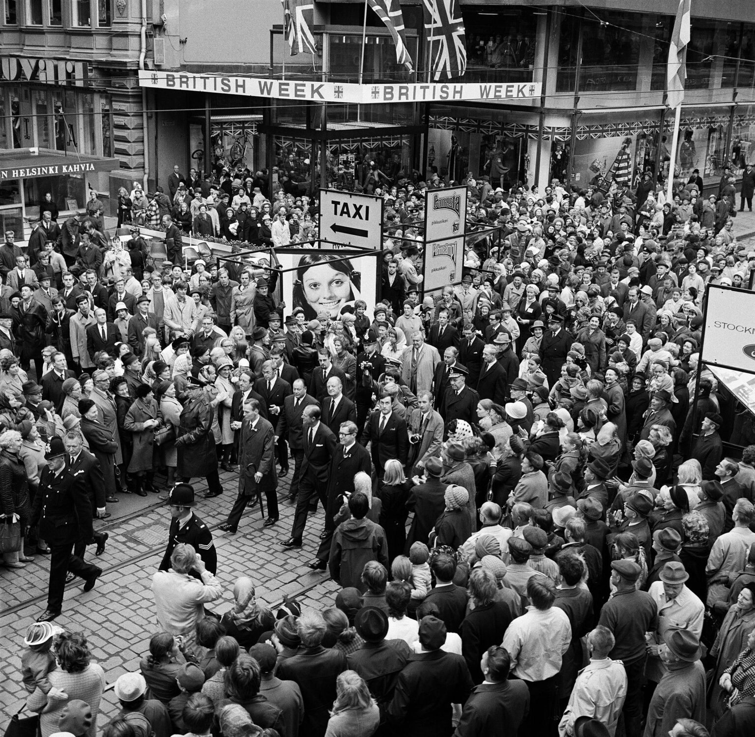 Prince Phillip at the opening of British Week in Helsinki. (1970)