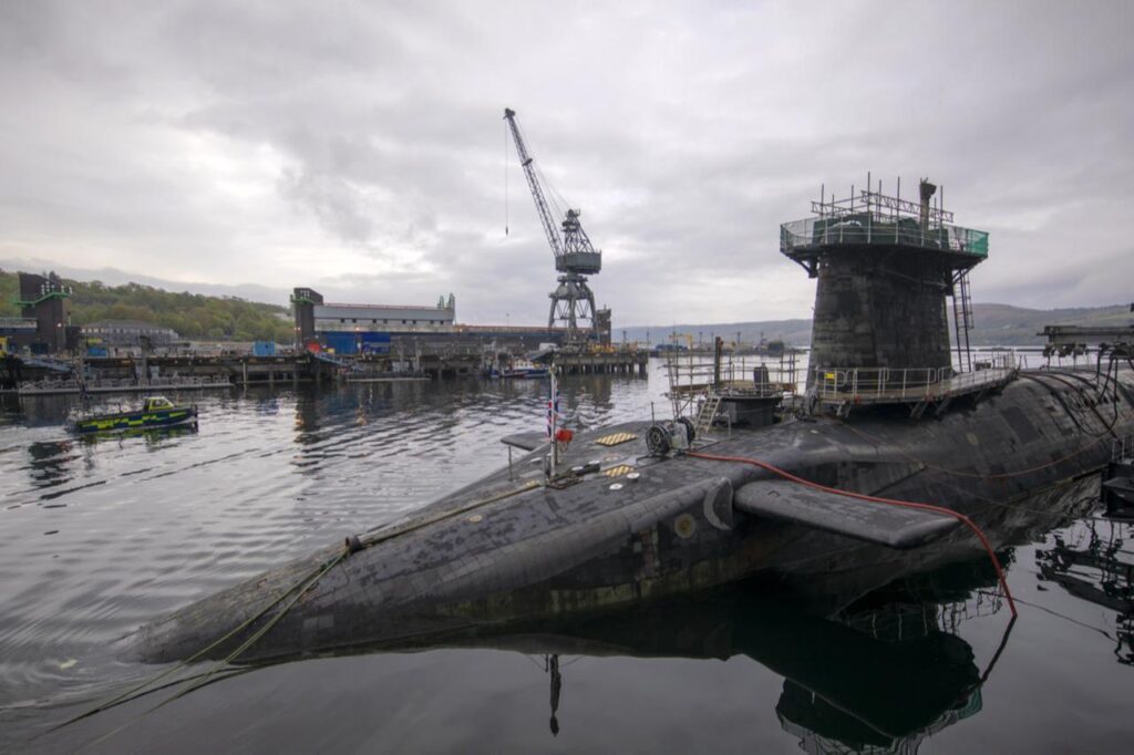 Vanguard-class submarine HMS Vigilant, one of the UK