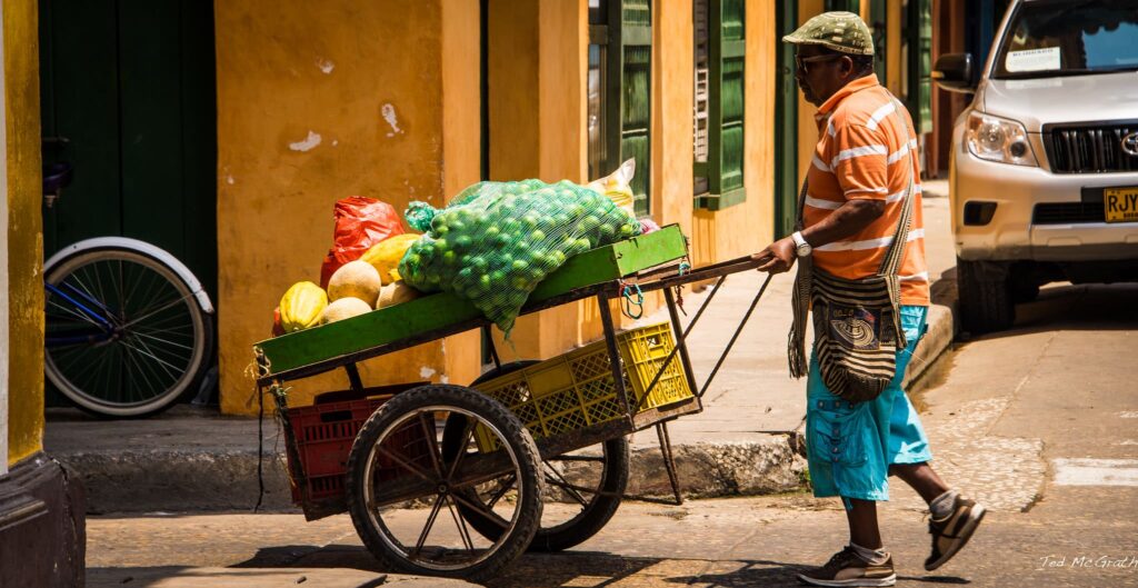 Street vendor in Cartagena