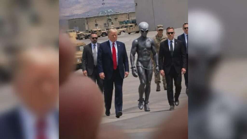 Donald Trump posted a photo of a meeting with an alien