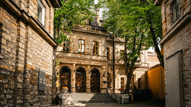 Beautiful street in the Tallinn city center