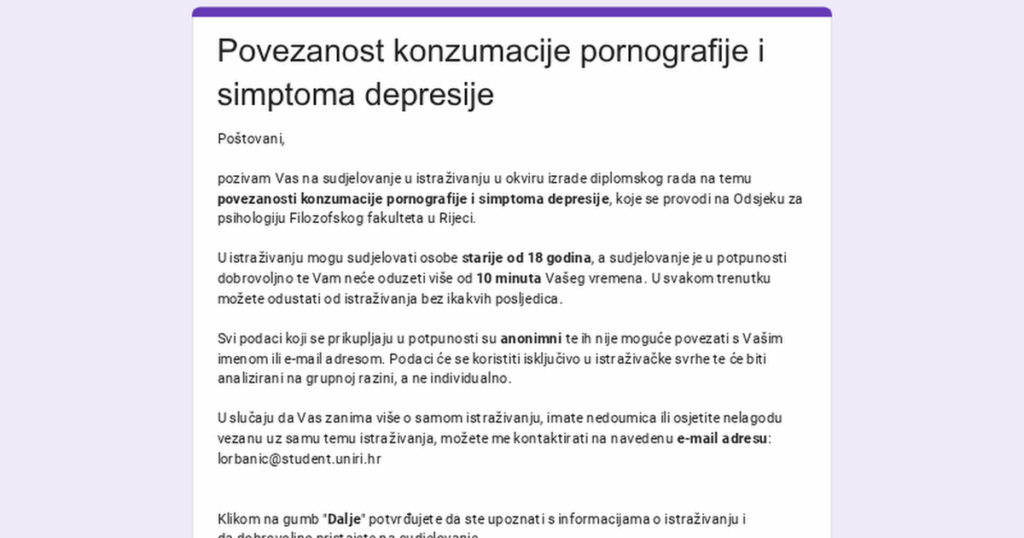 Pornography and anxiety/depression