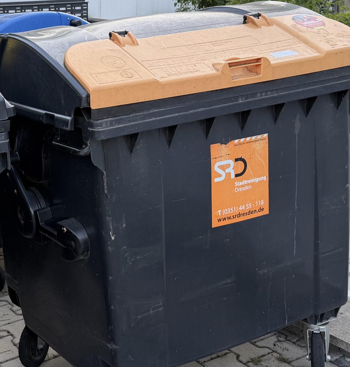 What is the orange bin used for?