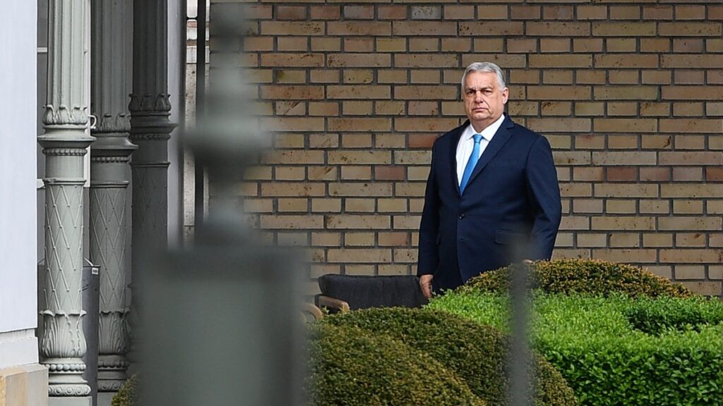 Hungarian Government Pushes Constitutional Changes To Block Orbán Comeback ━ The European Conservative Outgoing Hungarian Prime Minister Viktor Orbán arrives at the Presidential Sándor Palace in Budapest on April 15, 2026 to meet with Hungary’s President three days after general elections in Hungary.