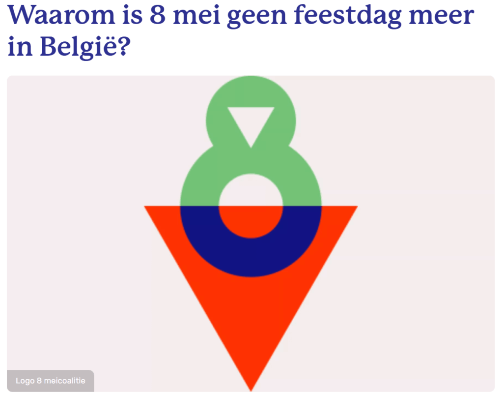 Why is May 8 no longer a public holiday in Belgium?