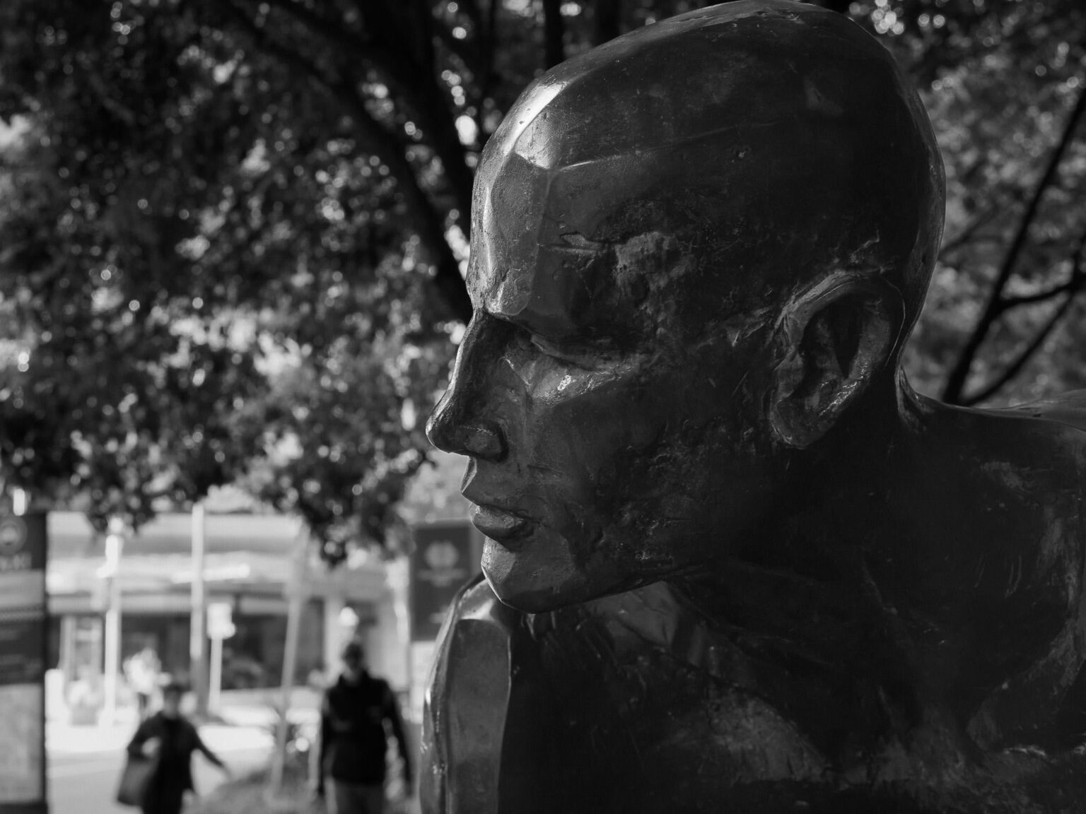 Statue outside of 255 Queen Street, Brisbane