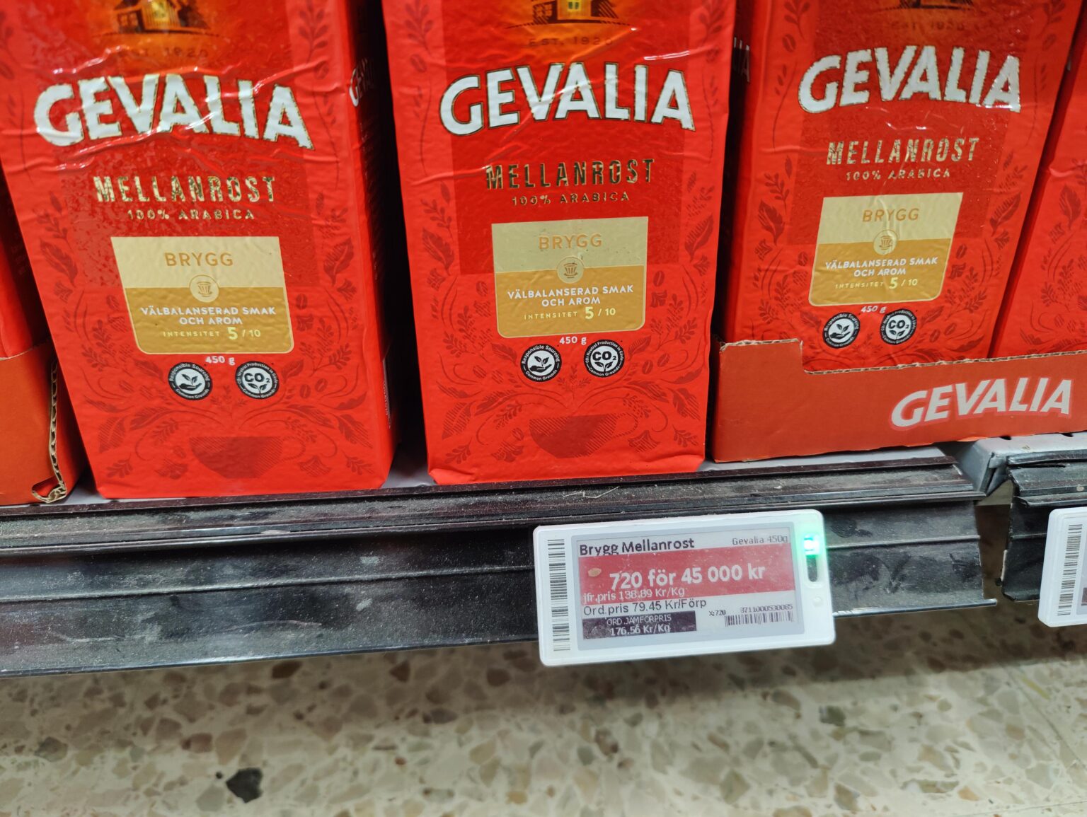 As found in my local Ica store