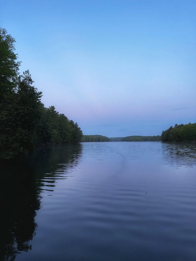 Sunrise hike in Frontenac Provincial Park, Ontario Canada