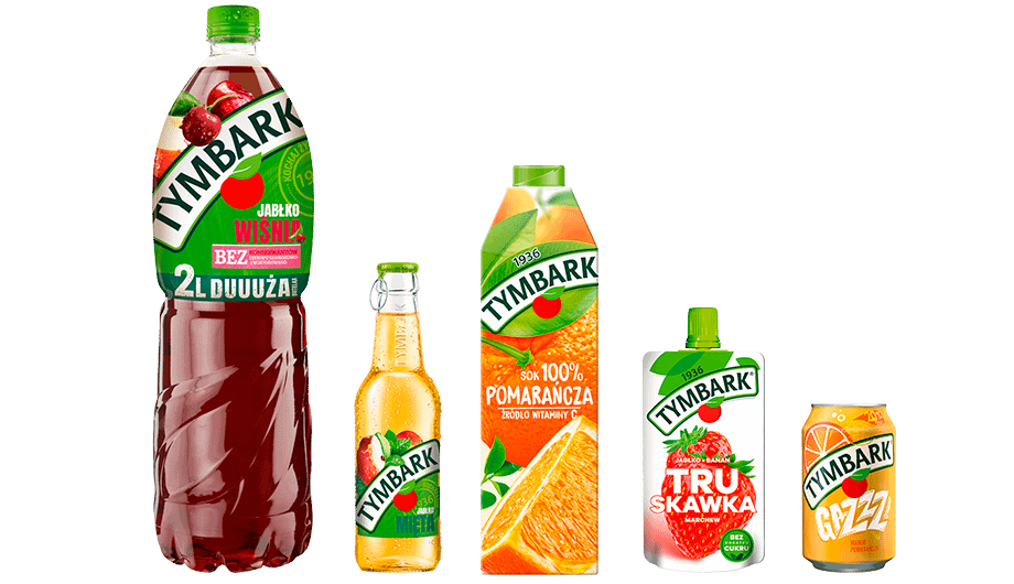 Tymbark drink with sugar