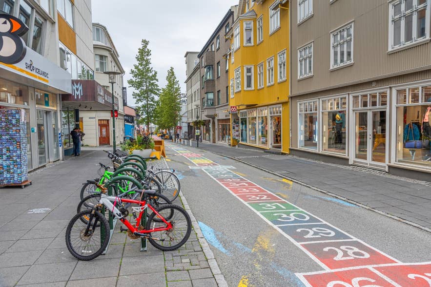 Laugavegur Street in Reykjavik, where you can shop what to wear in Iceland from brands like 66 North and Icewear. Laugavegur Street in Reykjavik, where you can shop what to wear in Iceland from brands like 66 North and Icewear.