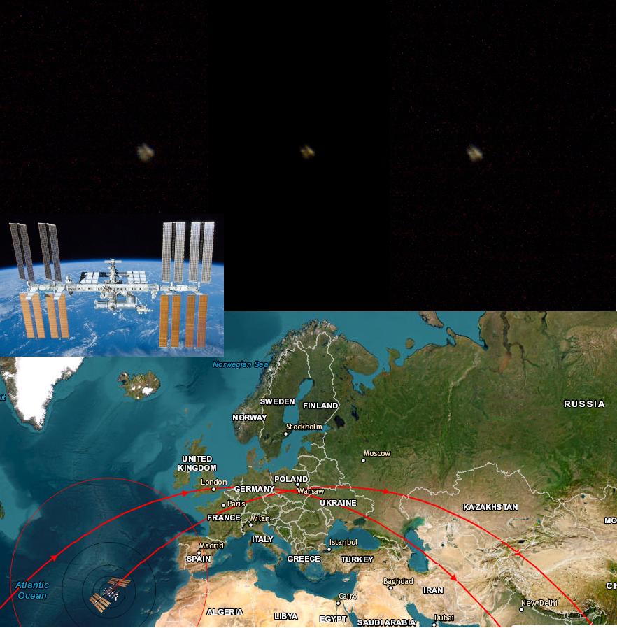 ISS is surprisingly observable in Estonia, photo from today's 03:30 flyby