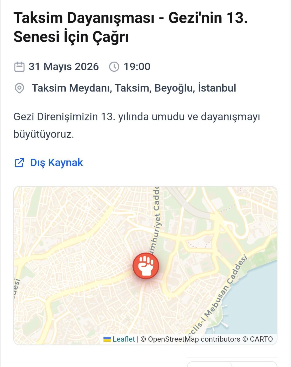 People are meeting again in Taksim on the 13th anniversary of Gezi.