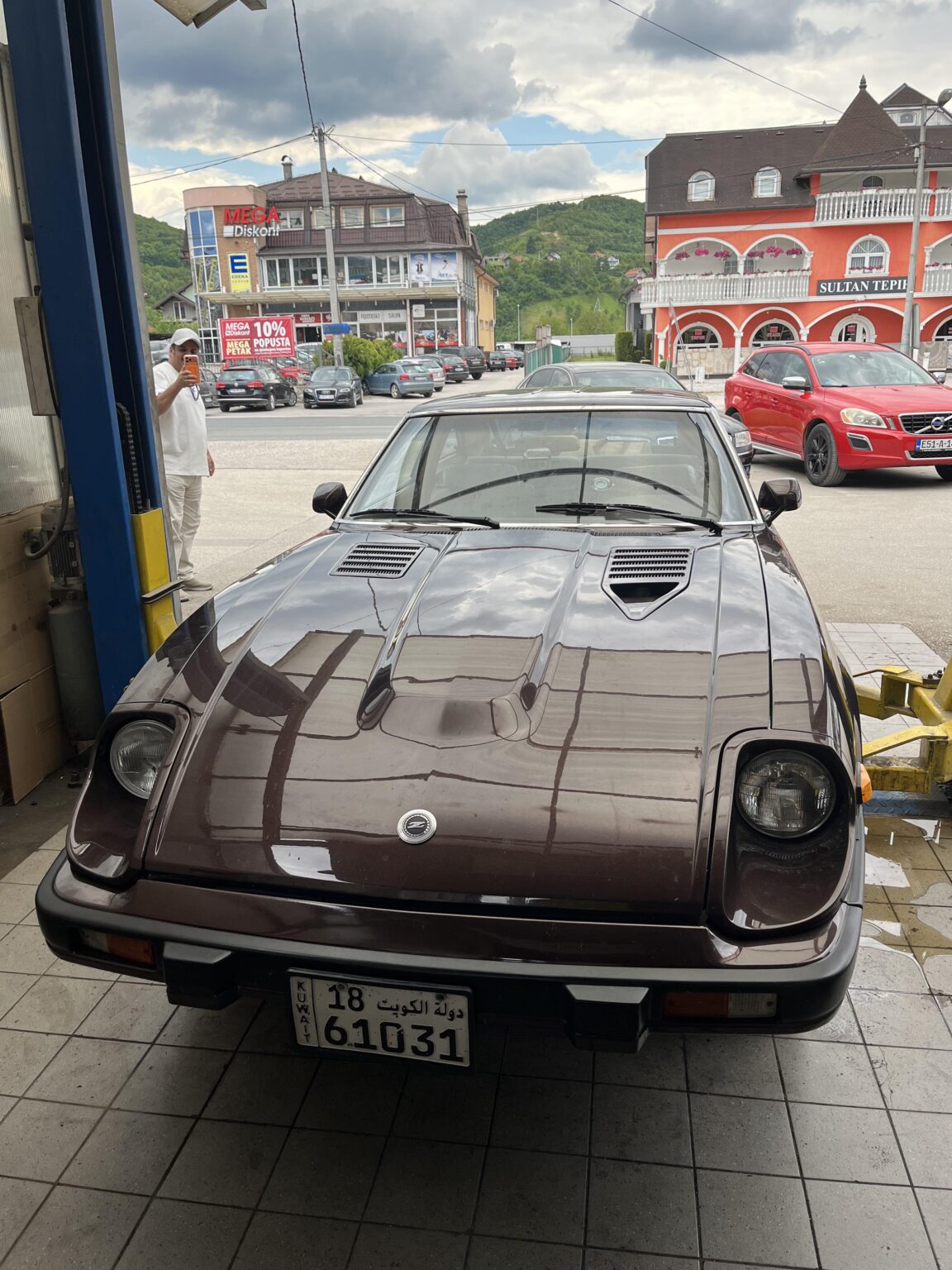 Nissan datsun 280zx photographed today in the service, a very rare Japanese car regular meeting.