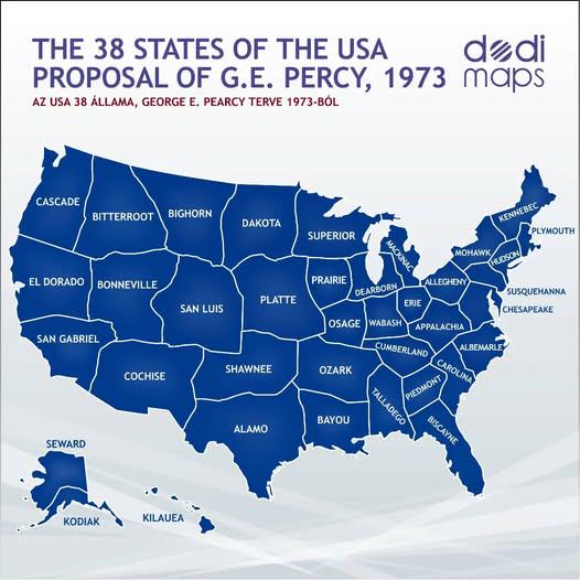 A Plan to Reduce The Number of US States From 50 to 38