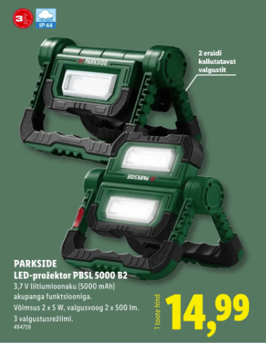 Parkside work lamp from Lidl
