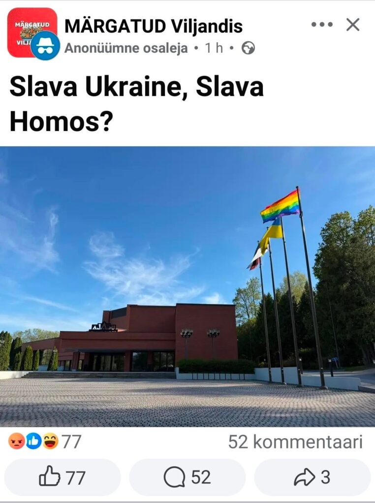It seems that the flags raised today have completely ruined the lives of some residents of Viljandi