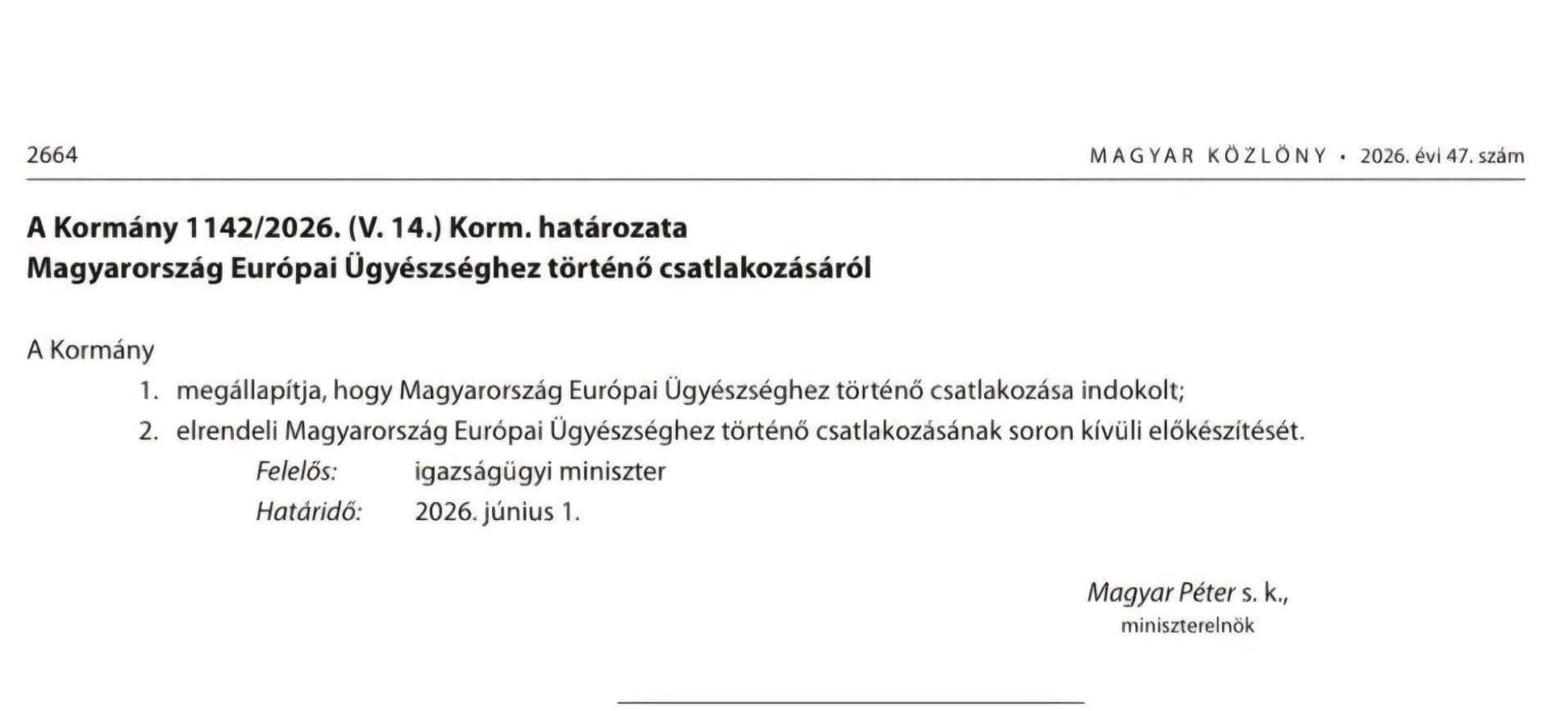Gabriella Gerzsenyi: Hungary will soon join the European Public Prosecutor’s Office! Gabriella Gerzsenyi: Hungary will soon join the European Public Prosecutor's Office!