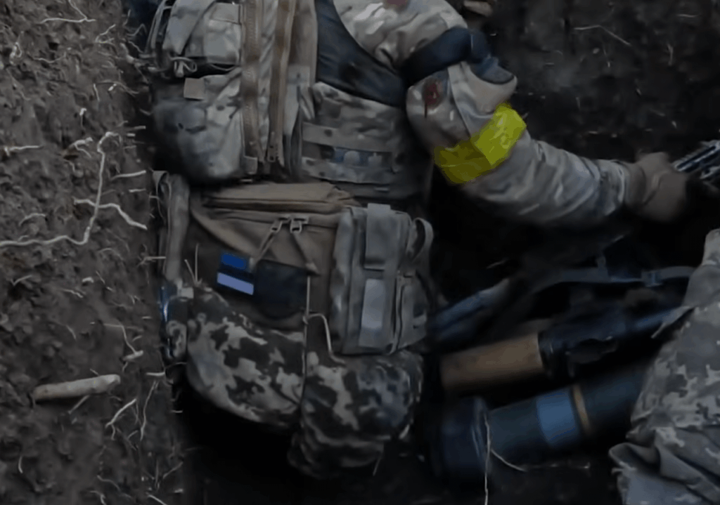 Video of an Estonian soldier in Ukraine