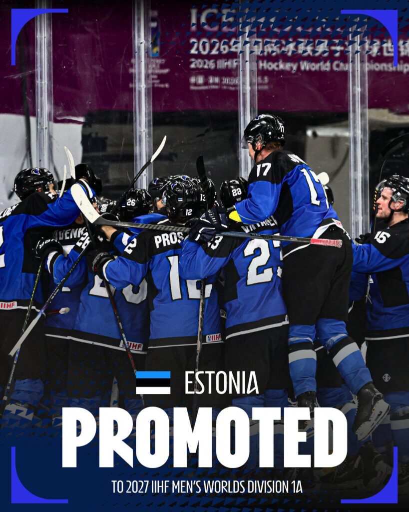 The Estonian hockey team was promoted to the Premier League