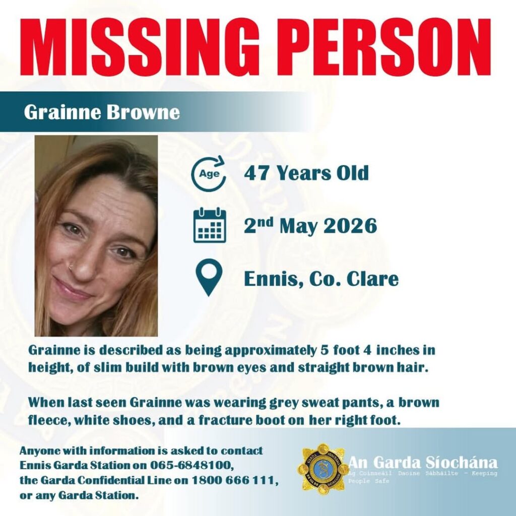 Missing person: Ennis, Co. Clare Missing person: Ennis, Co. Clare