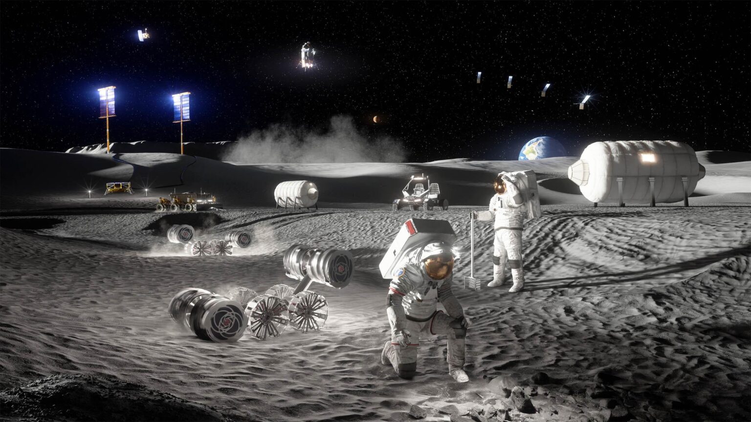 NASA's Moon base starts taking shape with rovers, landers, and drones
