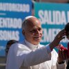Pope Leo XIV blesses a child during a meeting with migrants at the 'Las Raices' center, in San Cristobal de la Laguna in Spain.
