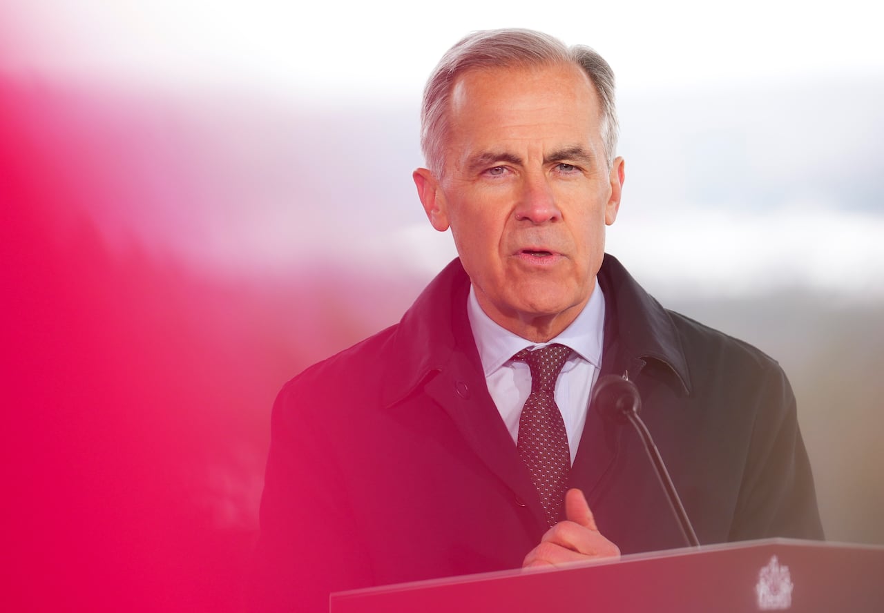 Mark Carney with some red on the left