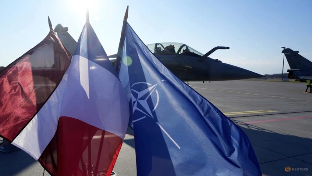 NATO allies need a plan for addressing threats below the threshold of war French jet on NATO mission shoots down drone in Latvian airspace, army says